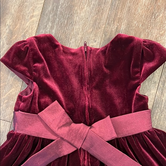 Rare Editions Red Velvet Tiered Dress - Picture 8 of 11
